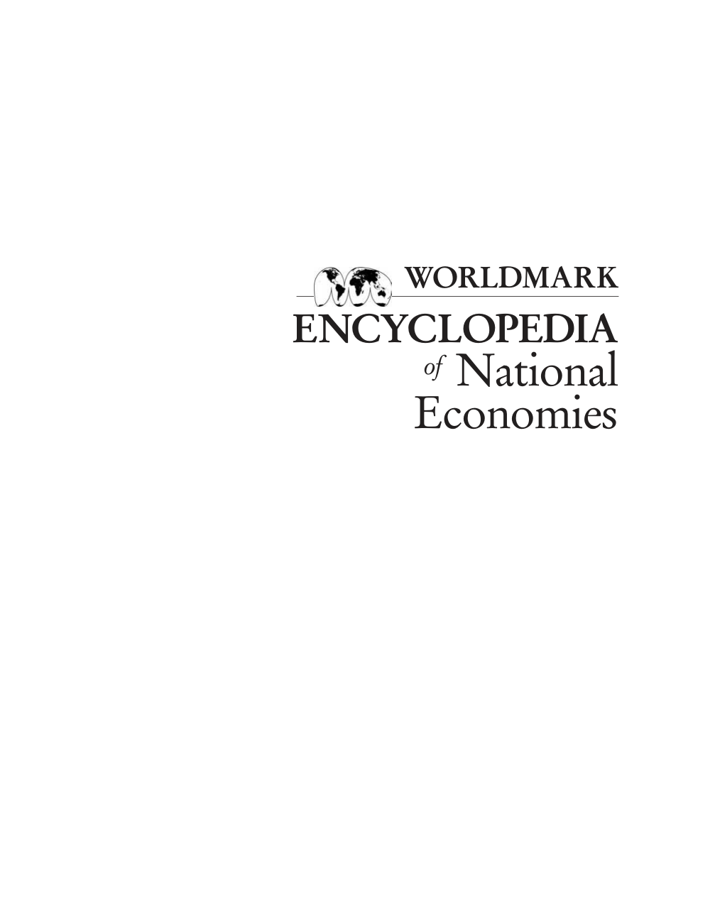 Gale Group WorldMark Encyclopedia of National Economies Vol 4 cover