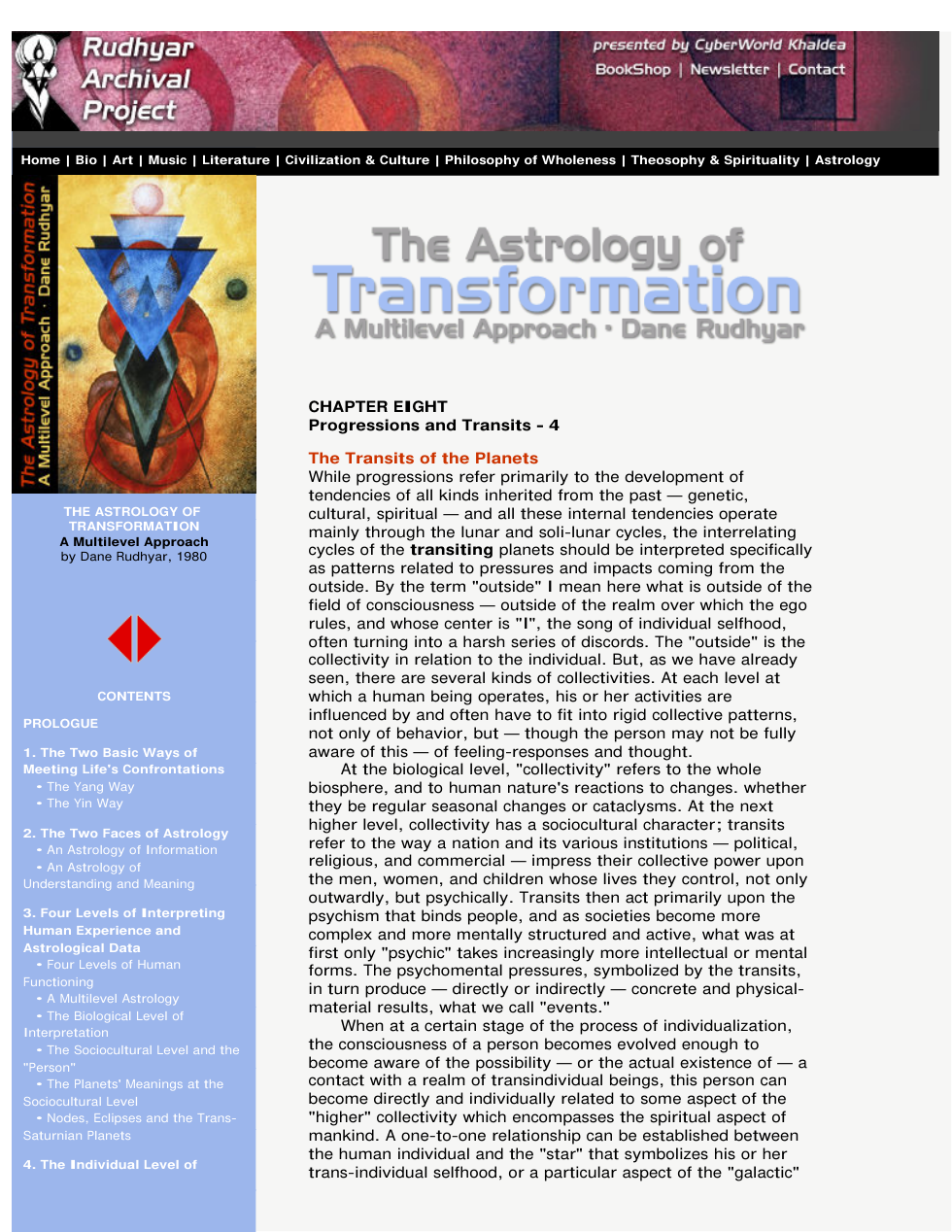 Dane Rudhyar - The Astrology of Transformation cover