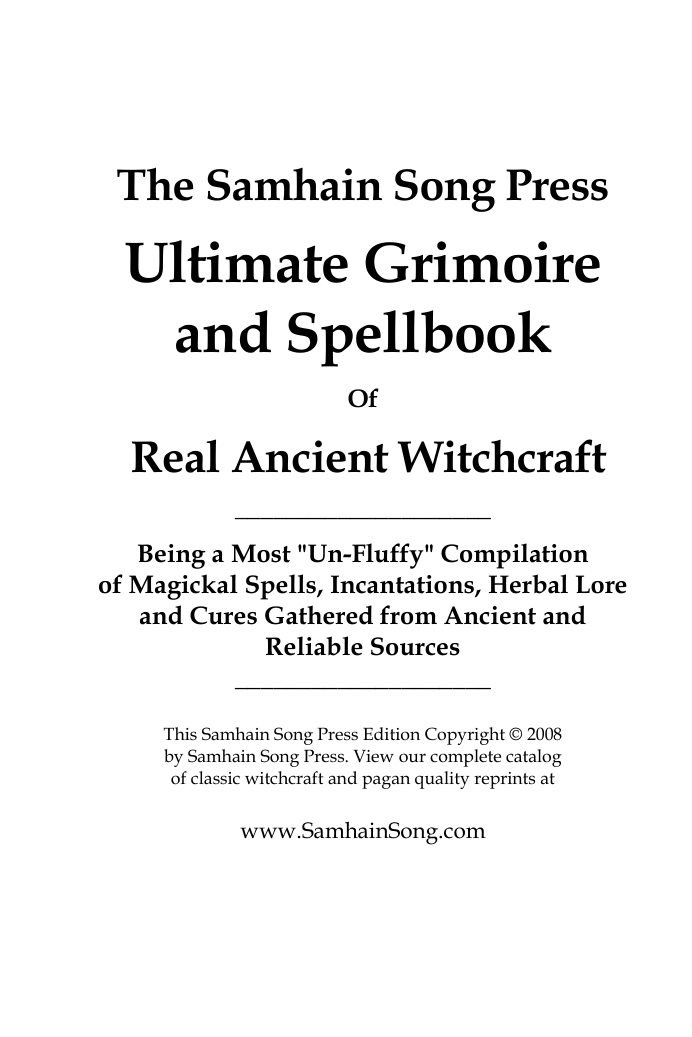 Ultimate Grimoire and Spellbook of Real Ancient Witchcraft cover