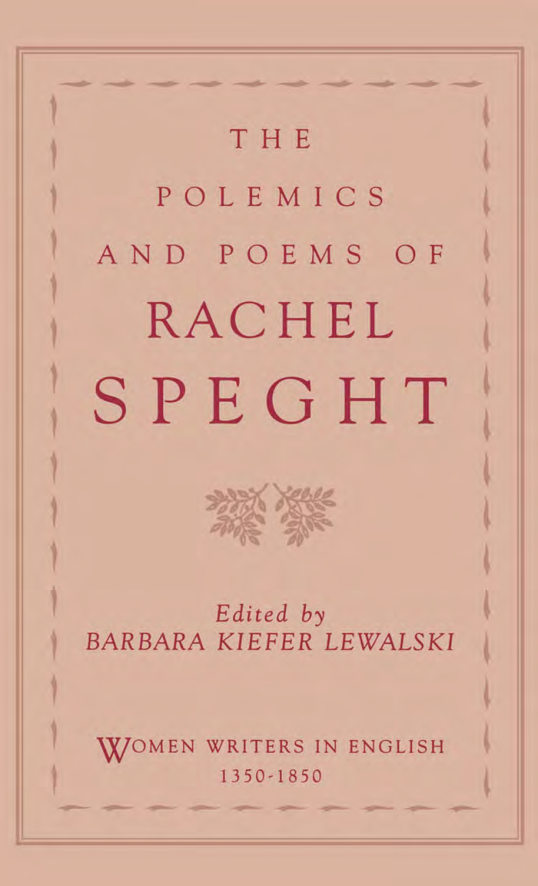Rachel Speght - The Polemics and Poems of Rachel Speght Women Writers in English, 1350-1850 cover