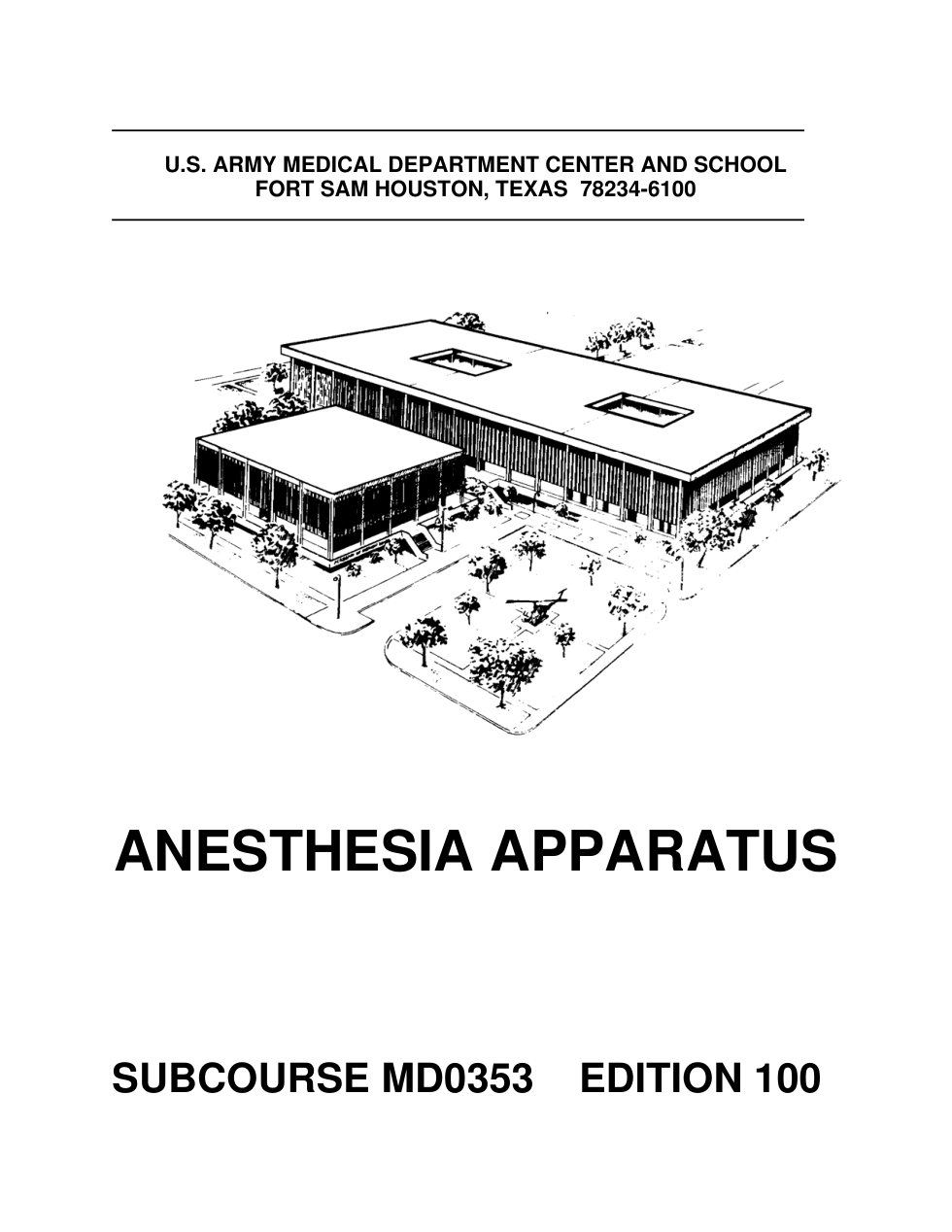ARMY Medical - Anesthesia Apparatus 2006 61 pages cover