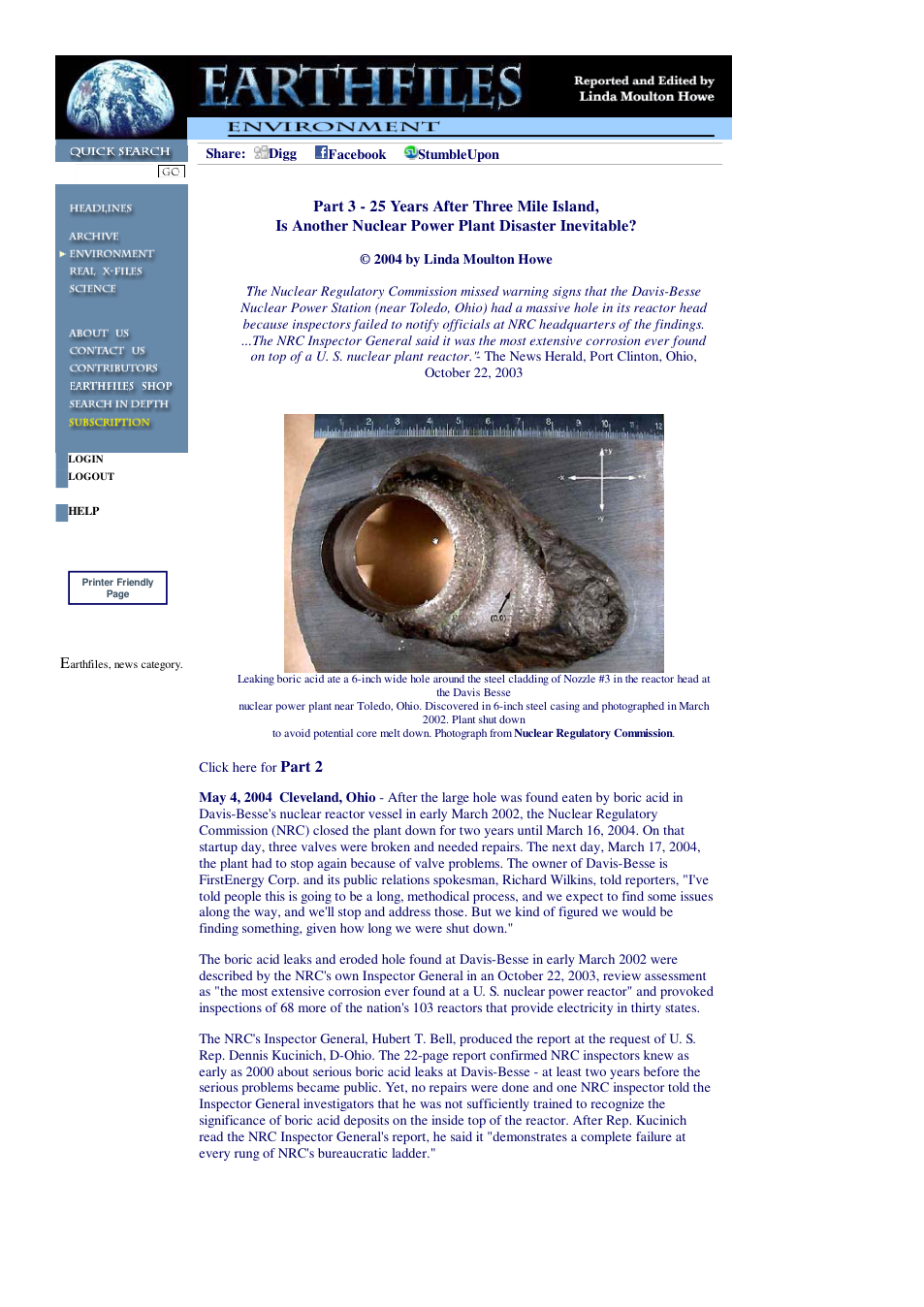 05 04 2004 Part 3 - 25 Years After Three Mile Island, Is Another Nuclear Power Plant Disaster Inevitable cover