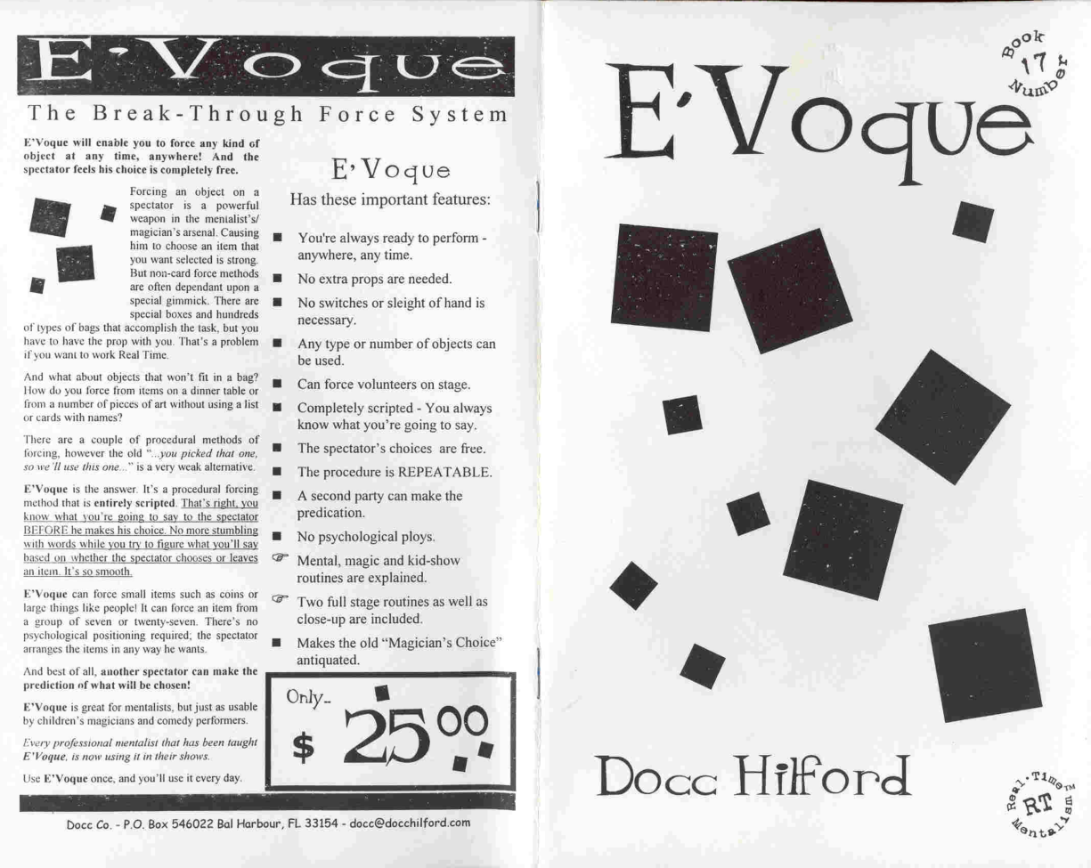 Docc Hilford - E'VOQUE cover