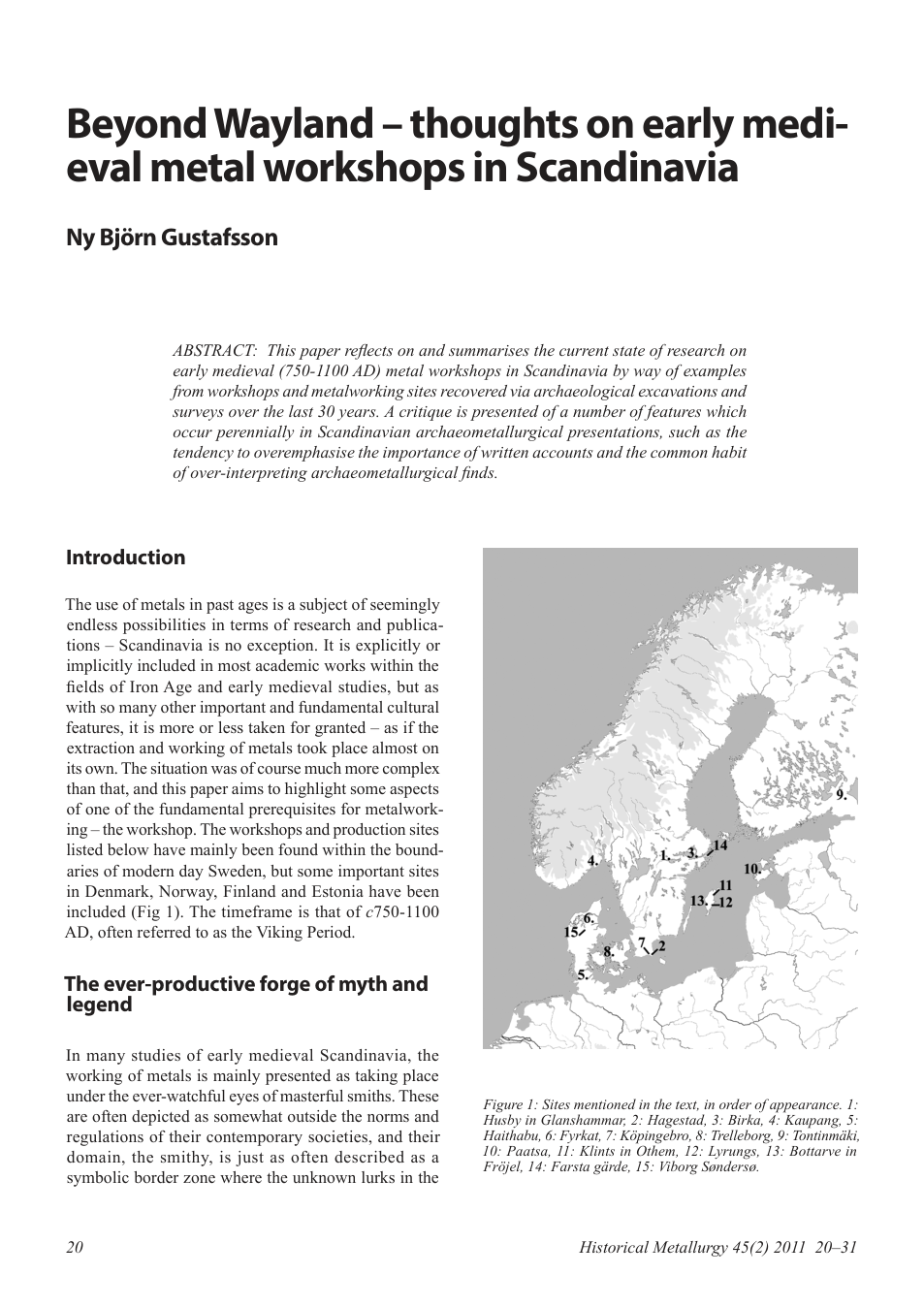 Beyond Wayland - Thoughts on early medieval metal workshops in Scandinavia cover