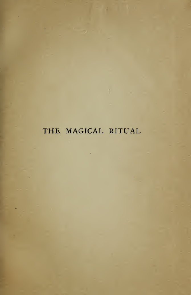 Magical Ritual Of The Sanctum Regnum(1896) cover