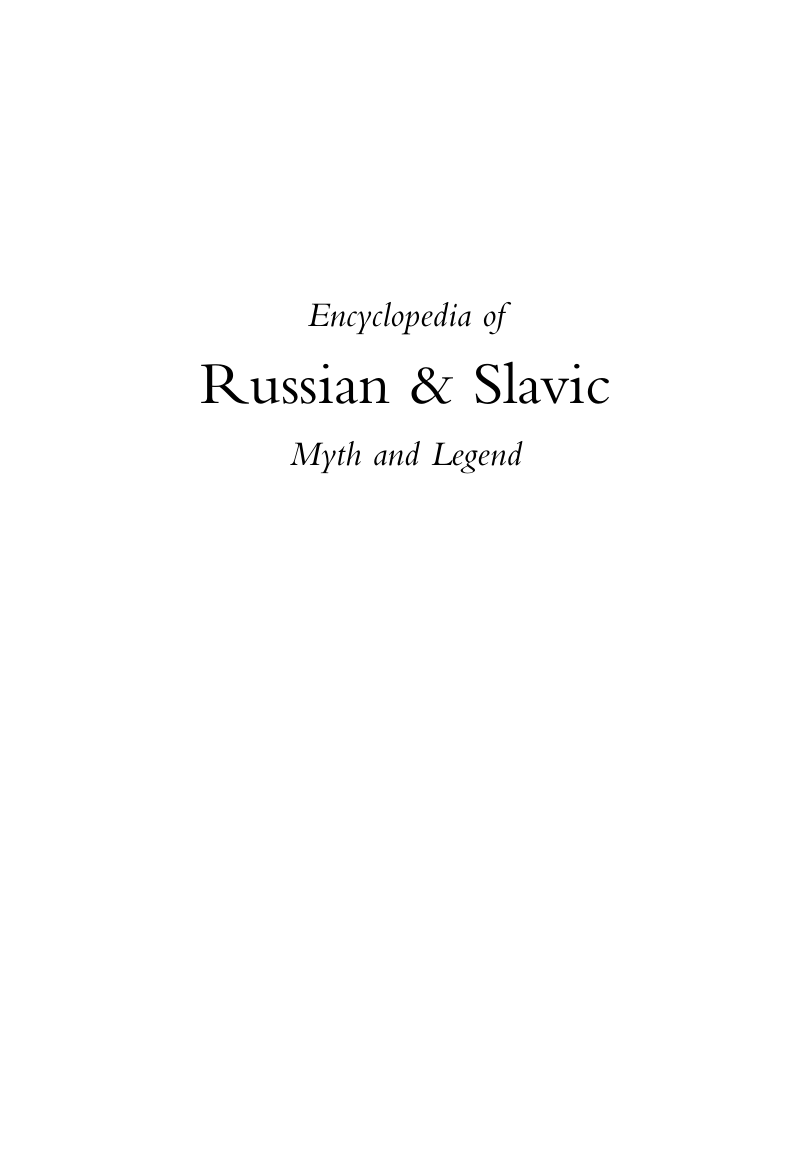 Mike Dixon-Kennedy - Encyclopedia of Russian and Slavic Myth and Legend cover