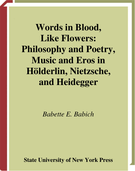 Babich - Words in Blood, Like Flowers - Philosophy and Poetry cover