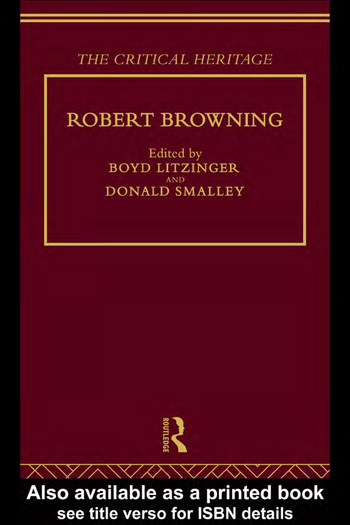 Robert Browning - The Critical Heritage cover