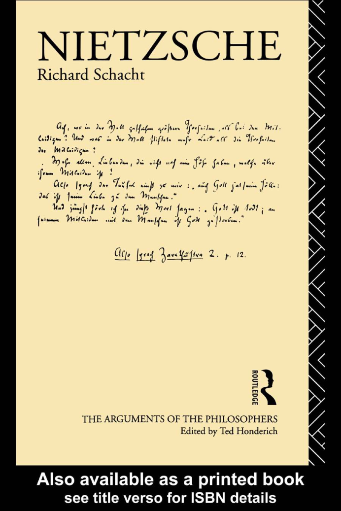 Schacht - Nietzsche cover