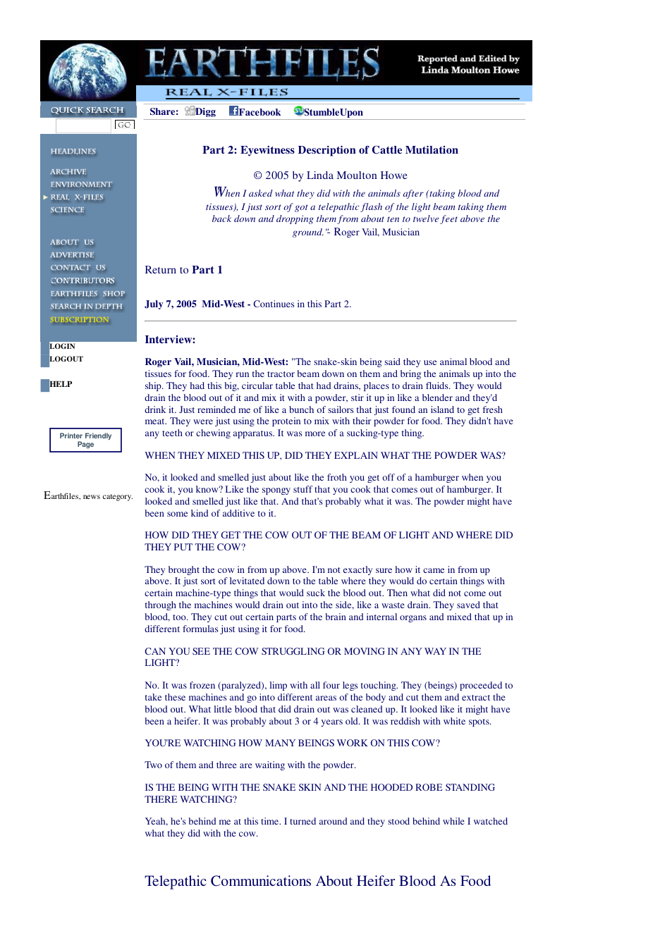 07 07 2005 Part 2 Eyewitness Description of Cattle Mutilation cover