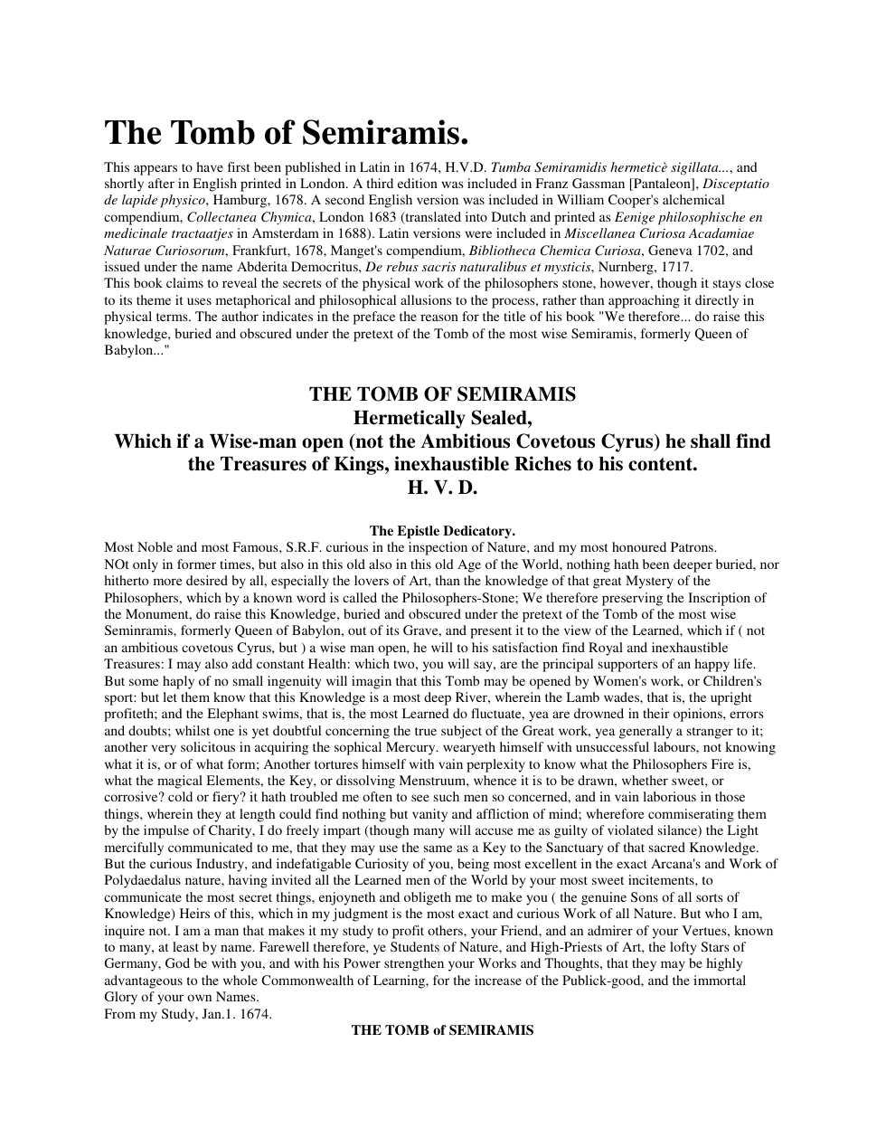 Tomb of Semiramis cover