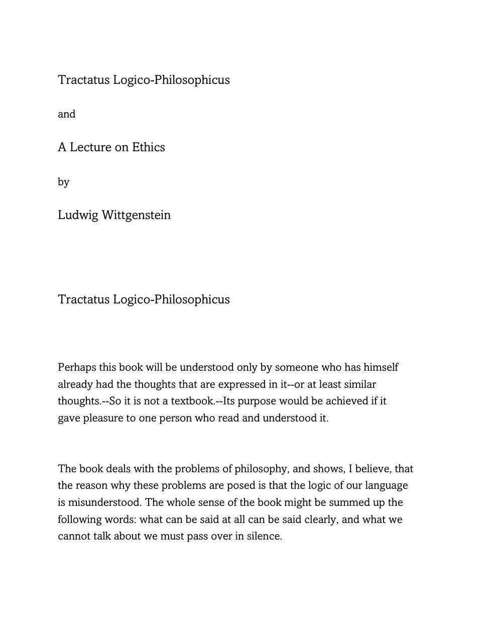 wittgenstein ludwig tractatus cover