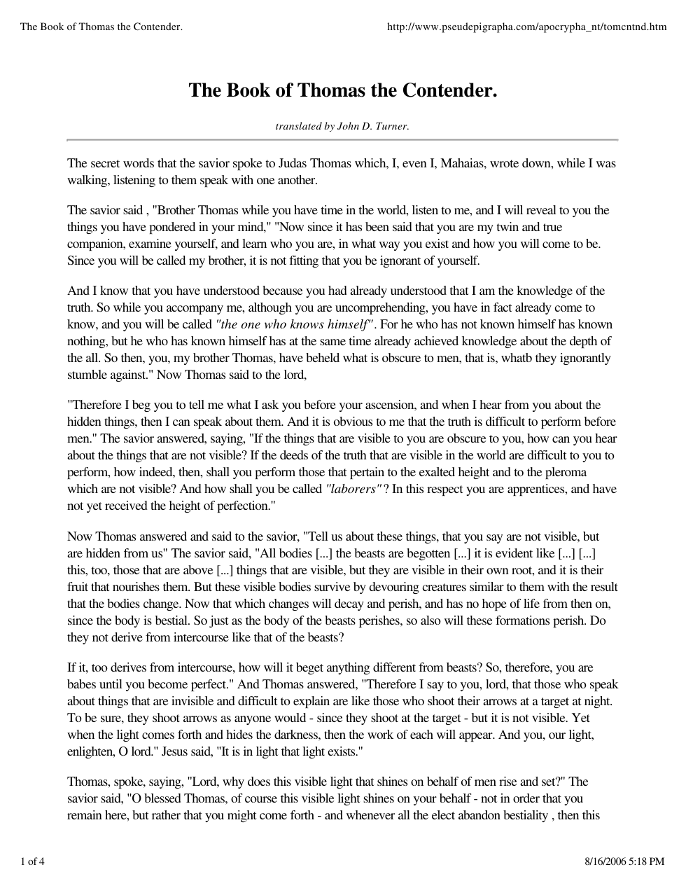 Book of Thomas the Contender cover