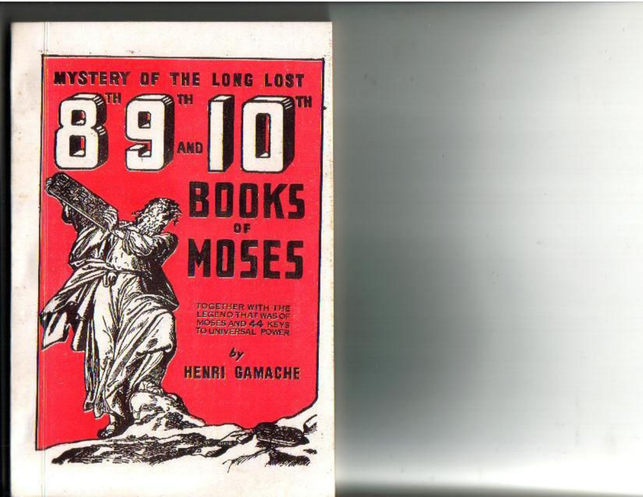 Henri Gamache - 8th, 9th & 10th Books of Moses cover