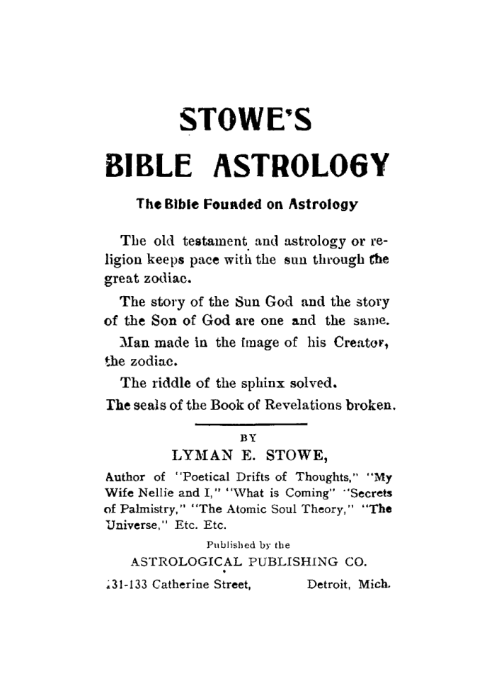 Stowe's Bible Astrology [optimized] cover