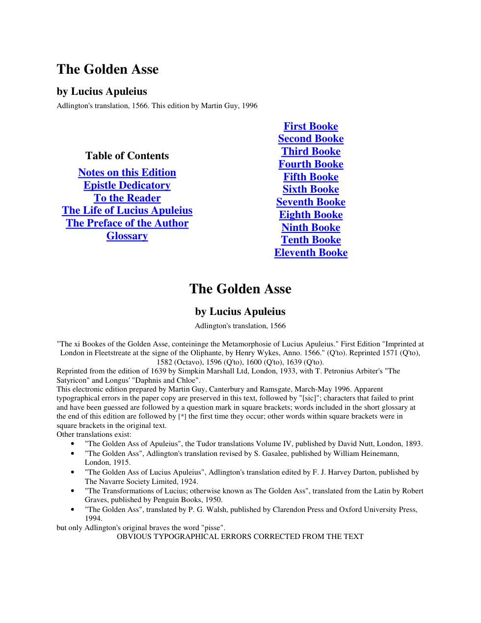 Golden Asse cover