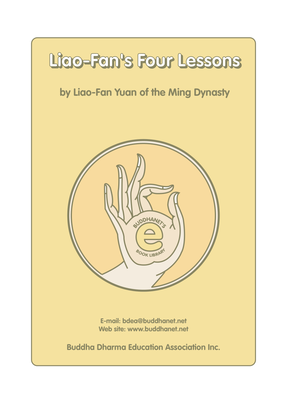 Liao-Fan's Four Lessons cover