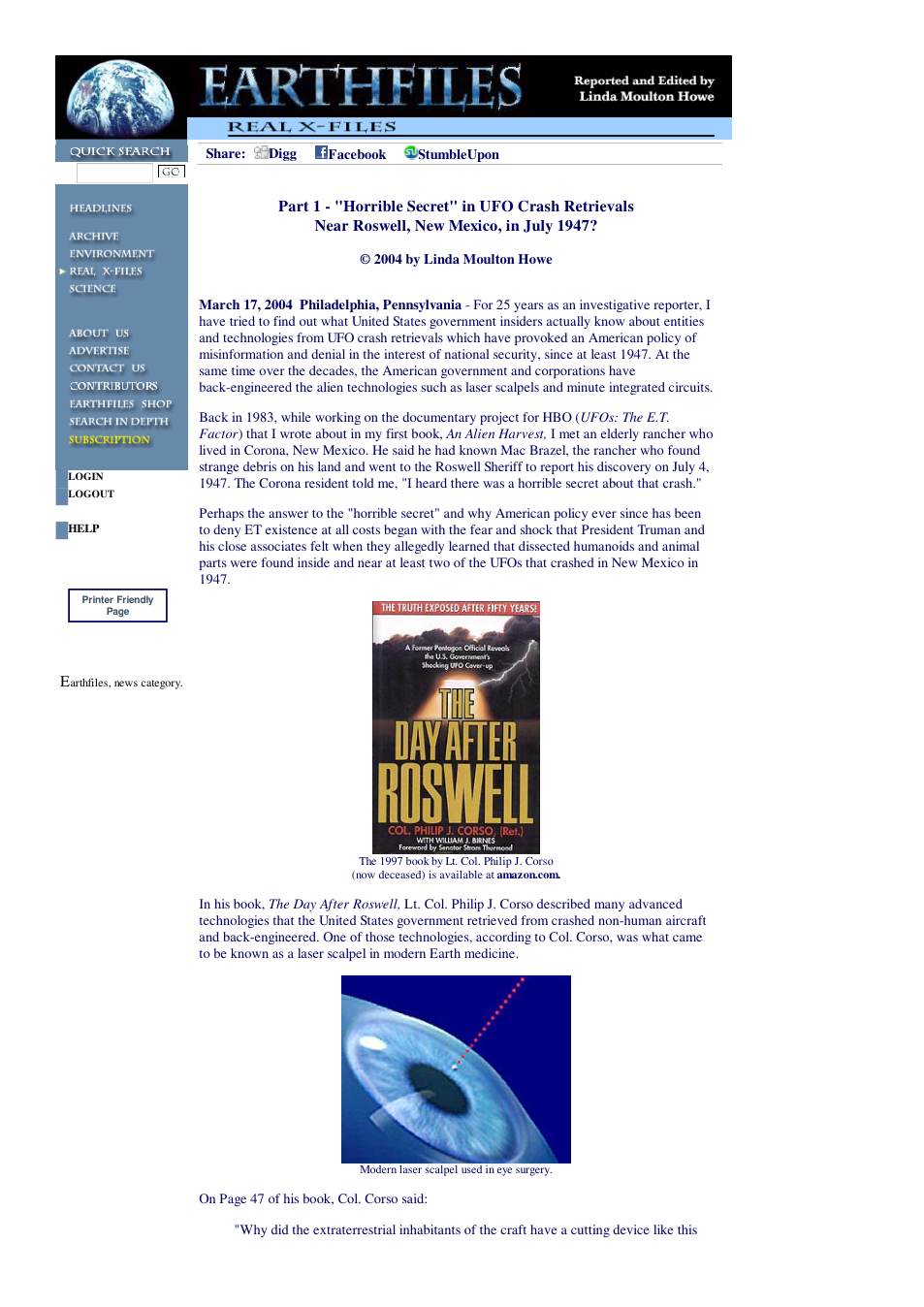 03 17 2004 Part 1 - Horrible Secret in UFO Crash Retrievals Near Roswell, New Mexico, in July 1947 cover