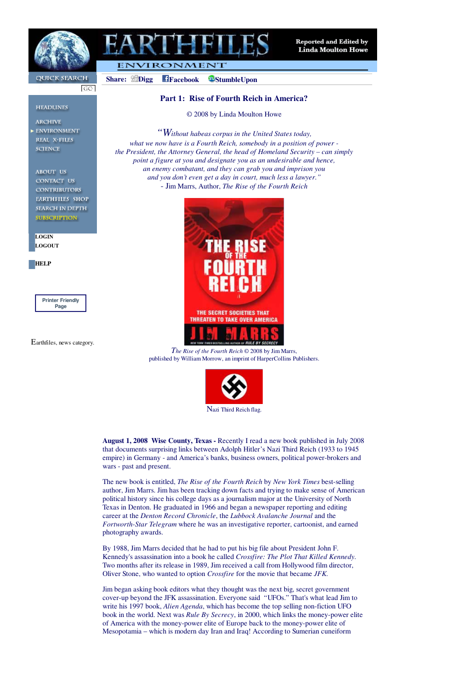08 01 2008 Part 1 Rise of Fourth Reich in America cover