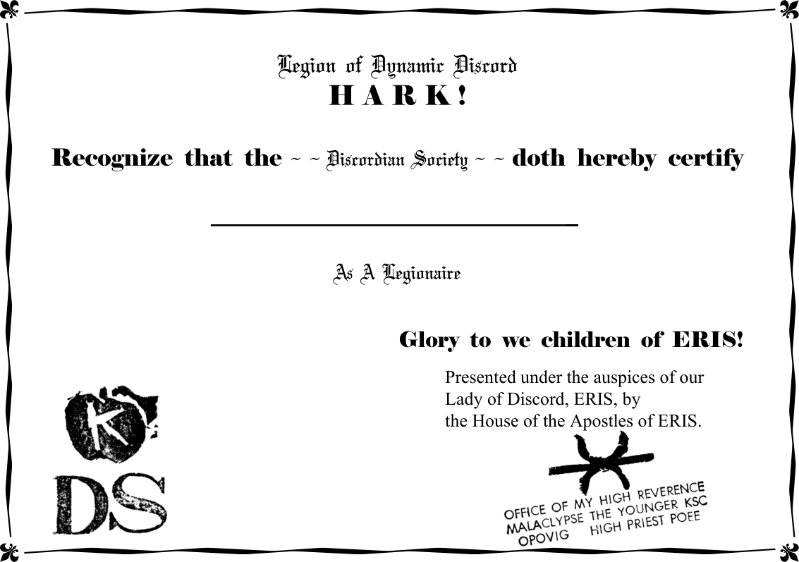 LDD Certificate cover