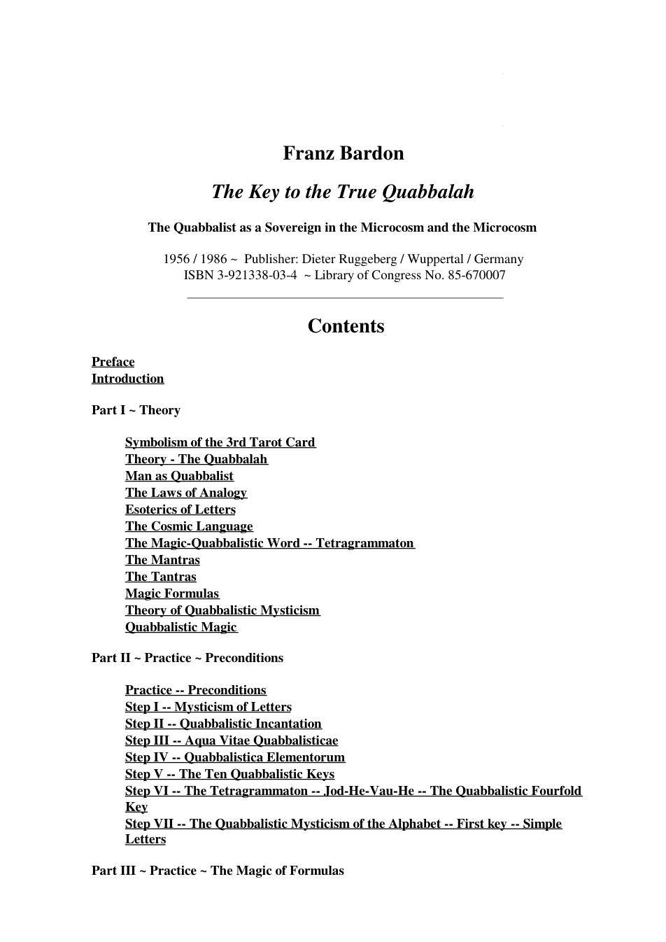 03 - The Key to the True Kabbalah cover