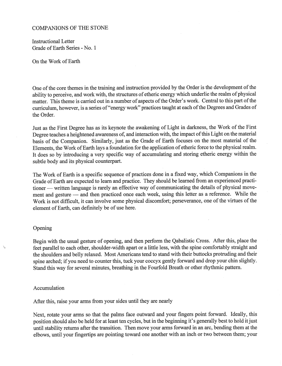 Instructional Letter 1 - Grade of Earth - later version cover