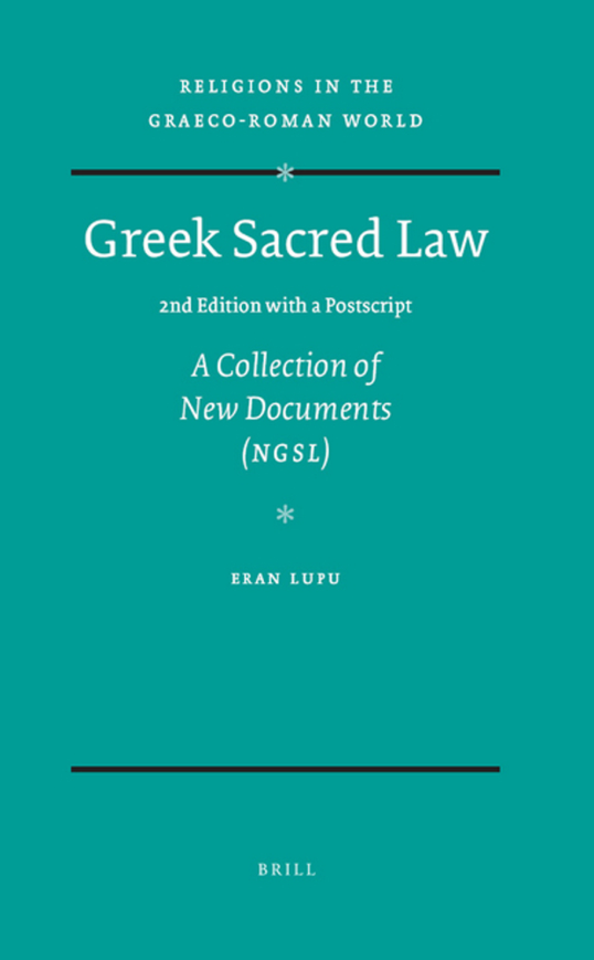Greek Sacred Law cover