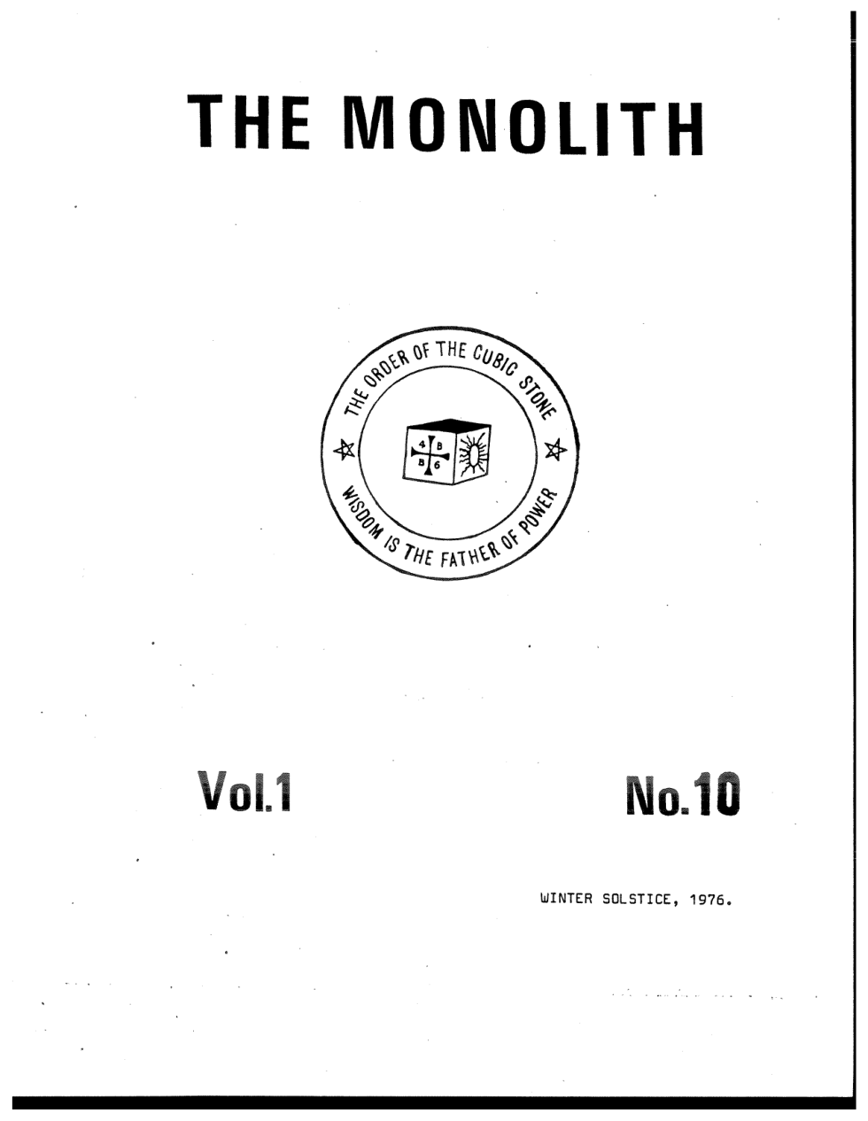 Monolith-vol1-no-10 cover