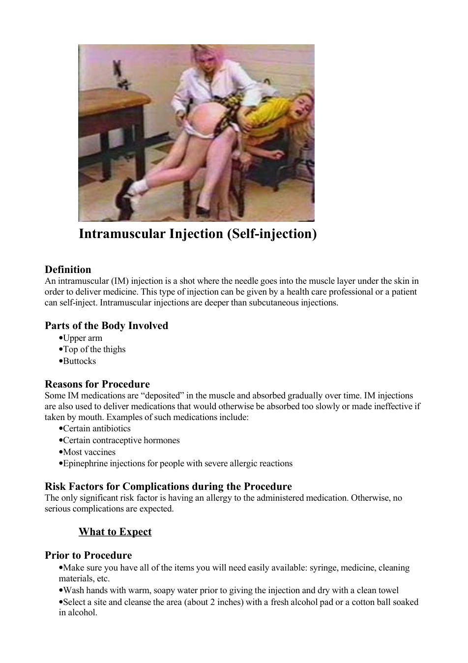Intramuscular Injection (Self-injection) cover