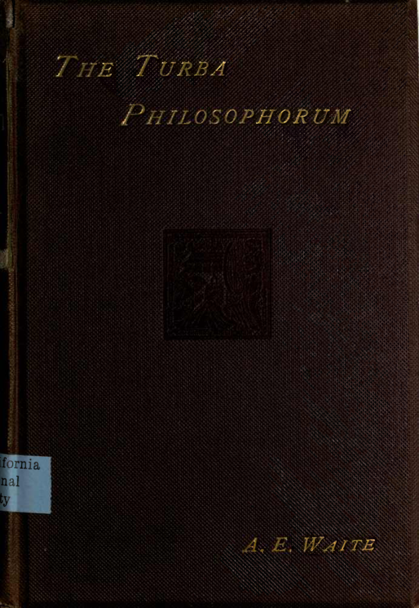 Alchemy The Turba Philosophorum - A E Waite (1896) cover
