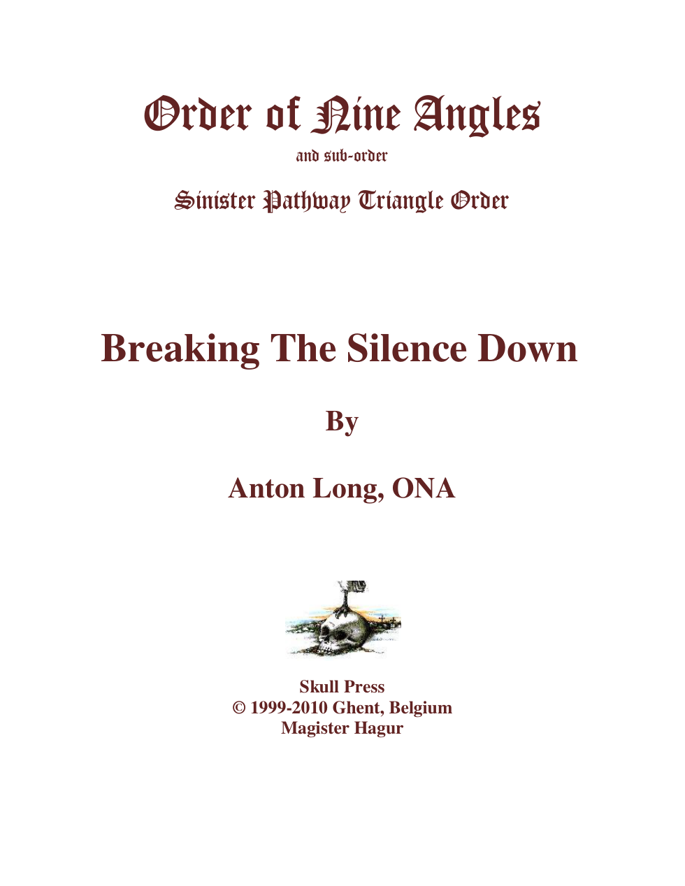 Anton Long - Breaking The Silence Down cover
