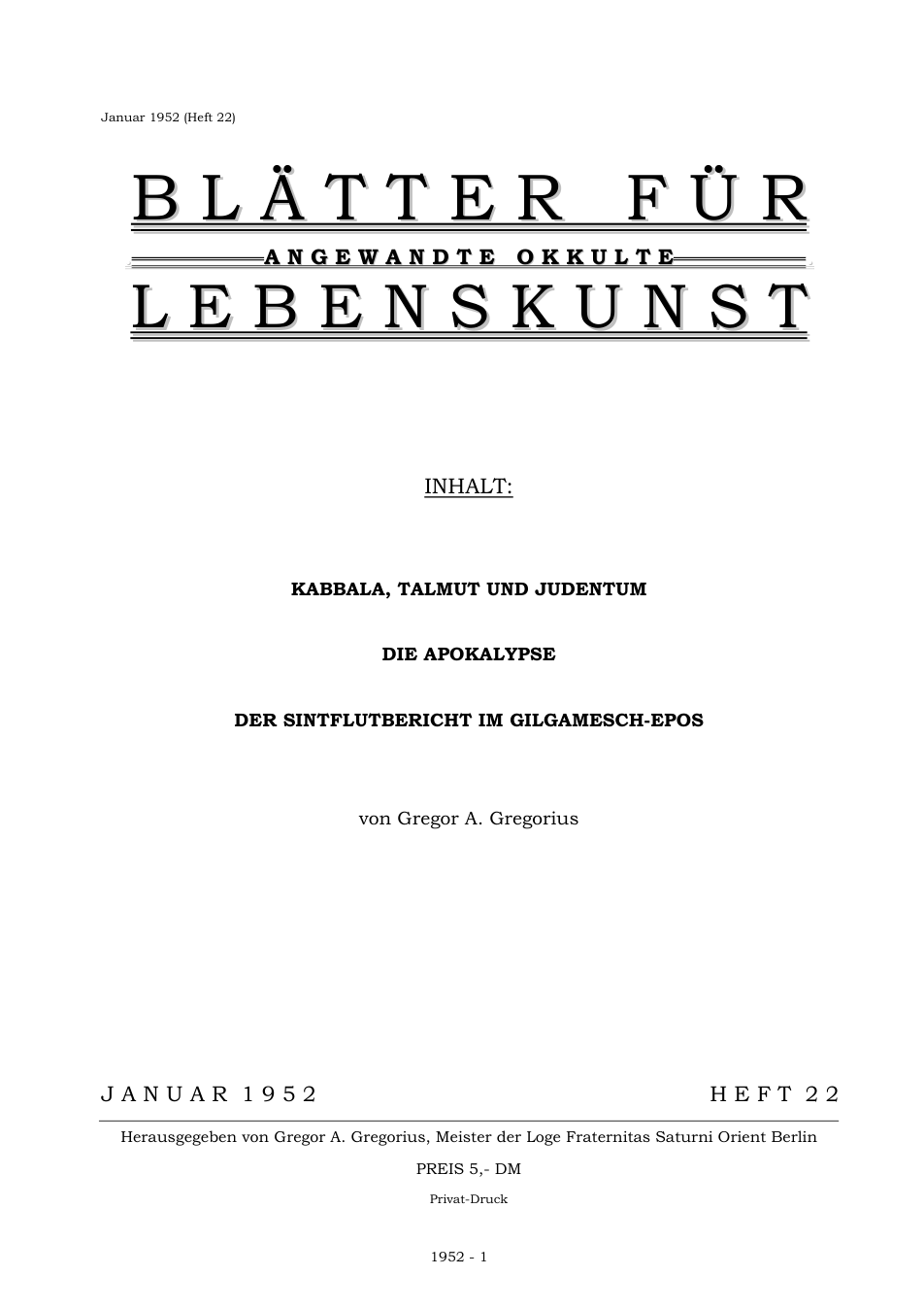 blatter-fur-angewandte-okkulte-lebenskunst-1952 cover