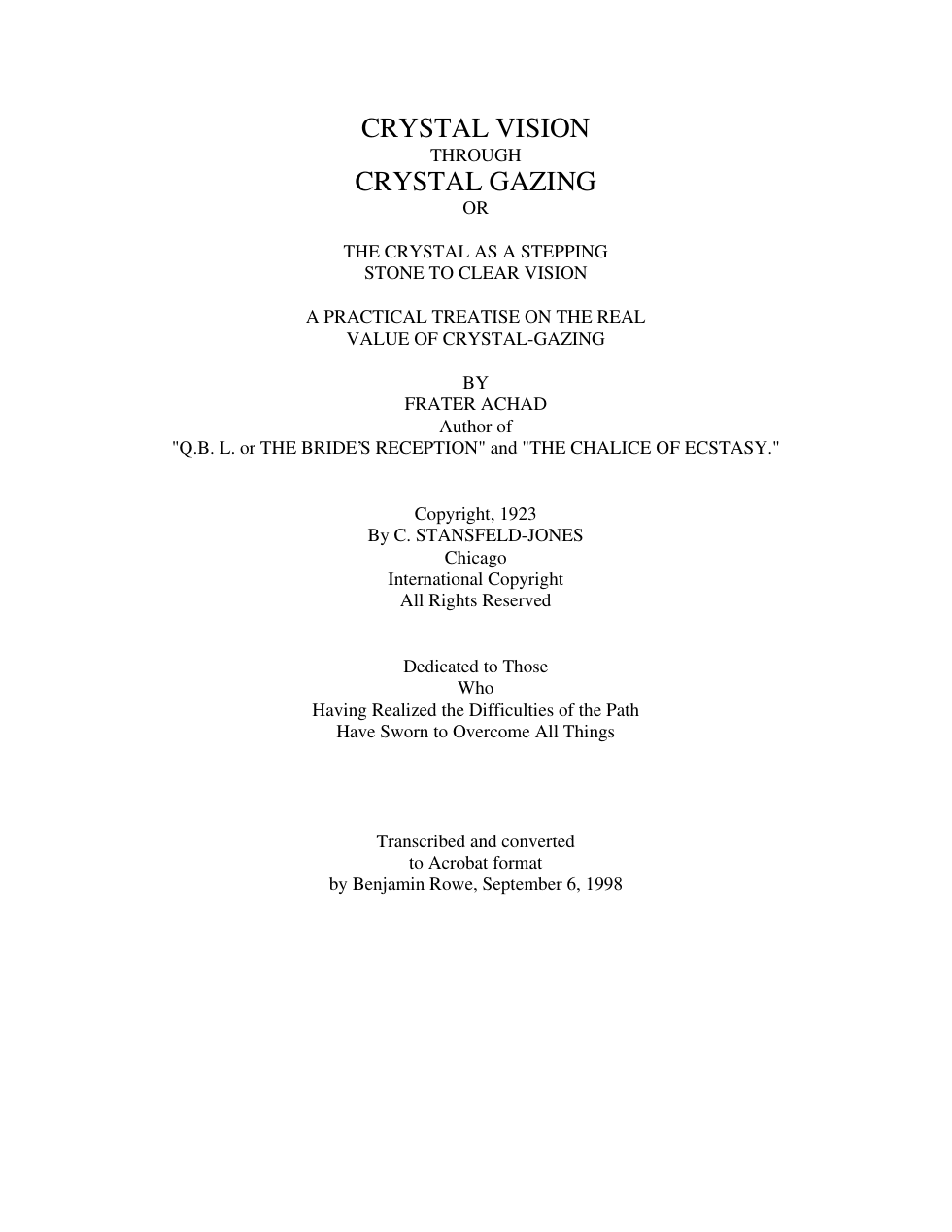 Crystal Vision cover