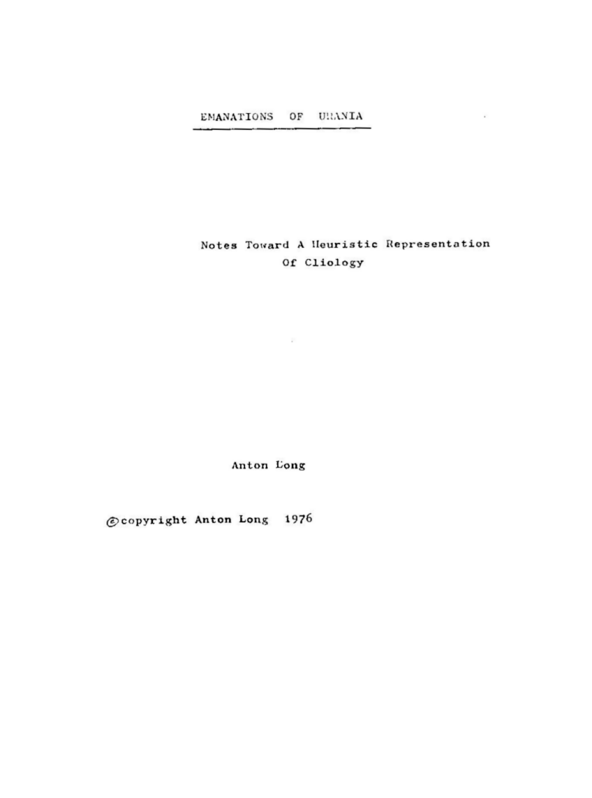 ONA - Emanations of Urania cover