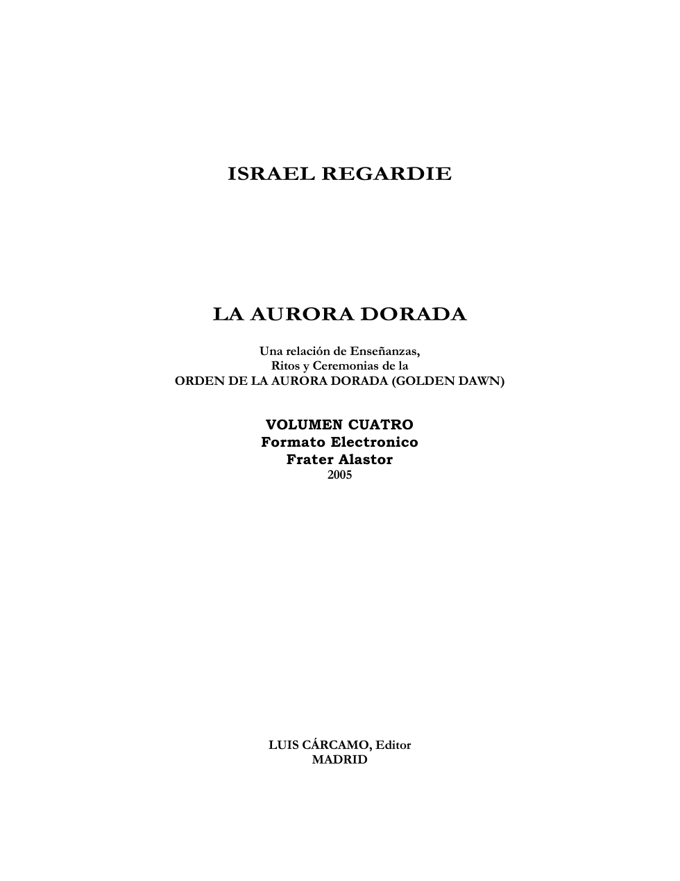 RegardieIsraelAuroraDorada4 cover