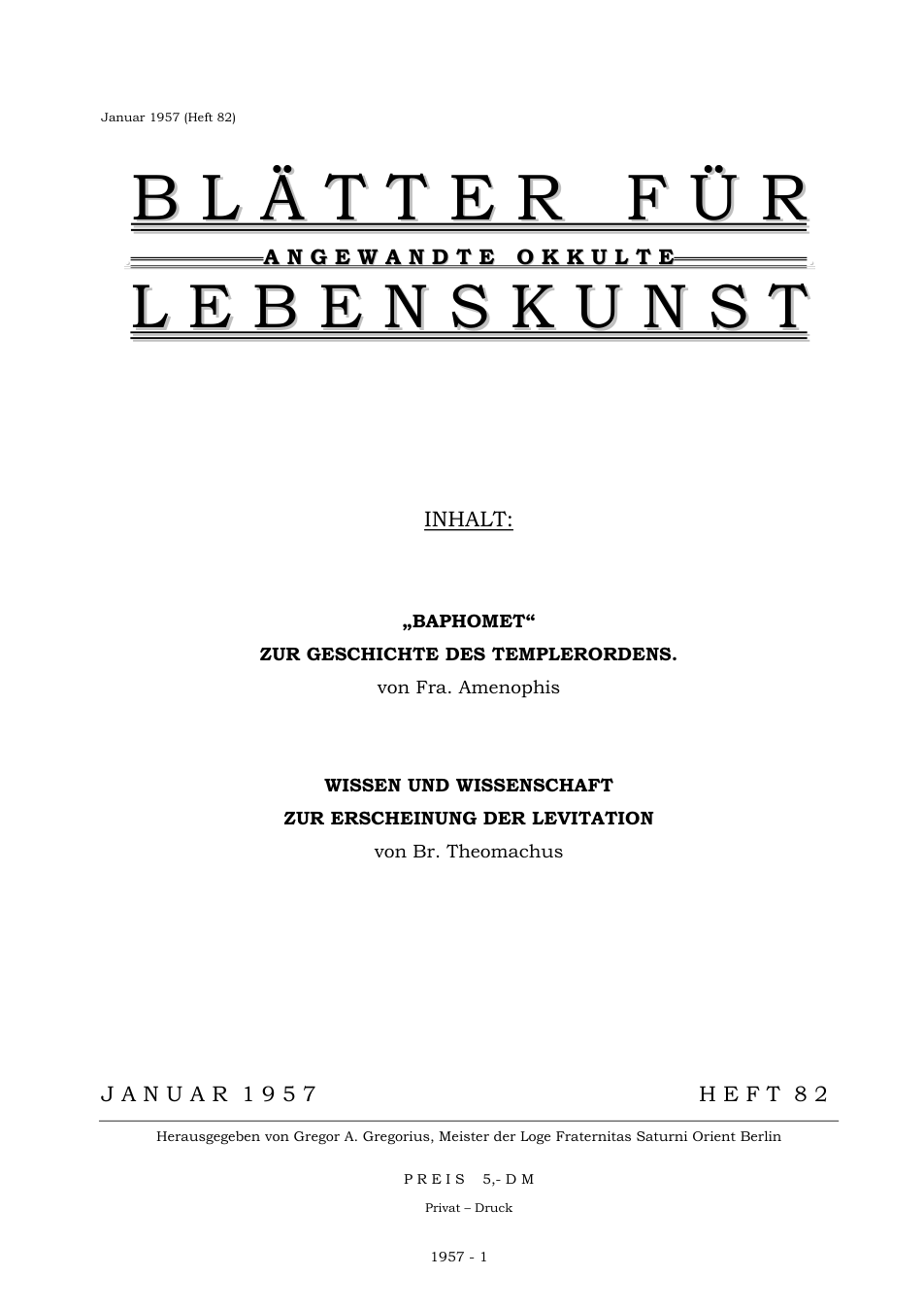 blatter-fur-angewandte-okkulte-lebenskunst-1957 cover