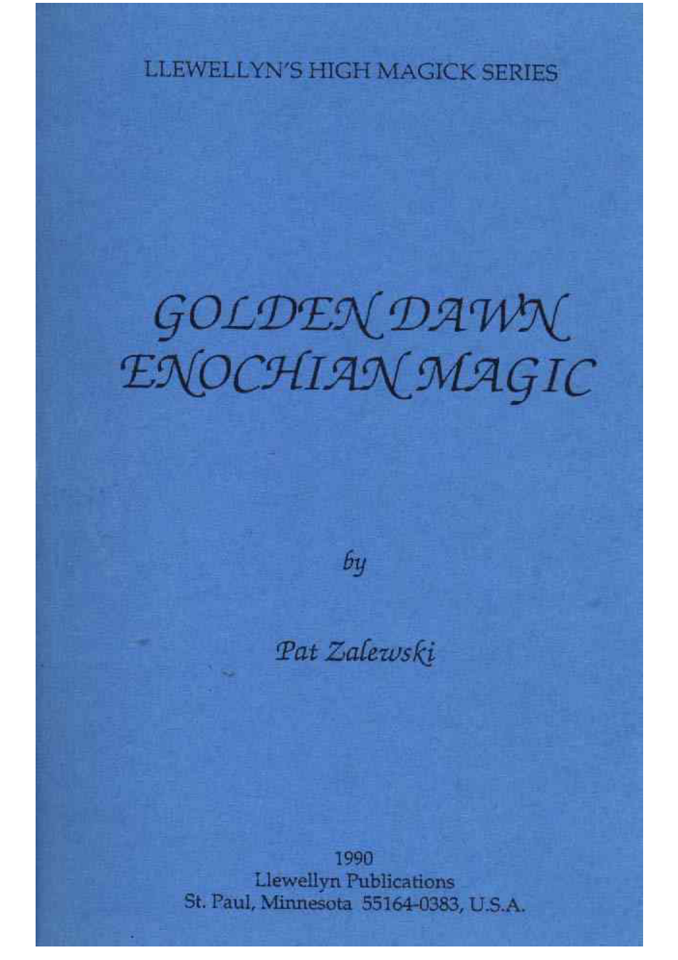Golden Dawn Enochian Magic cover