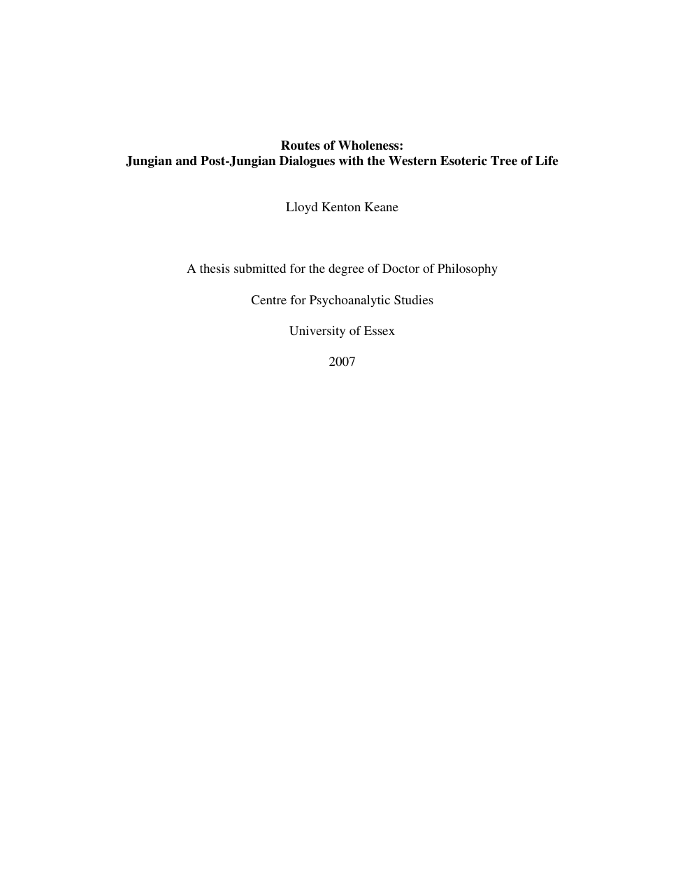 Routes of Wholeness cover