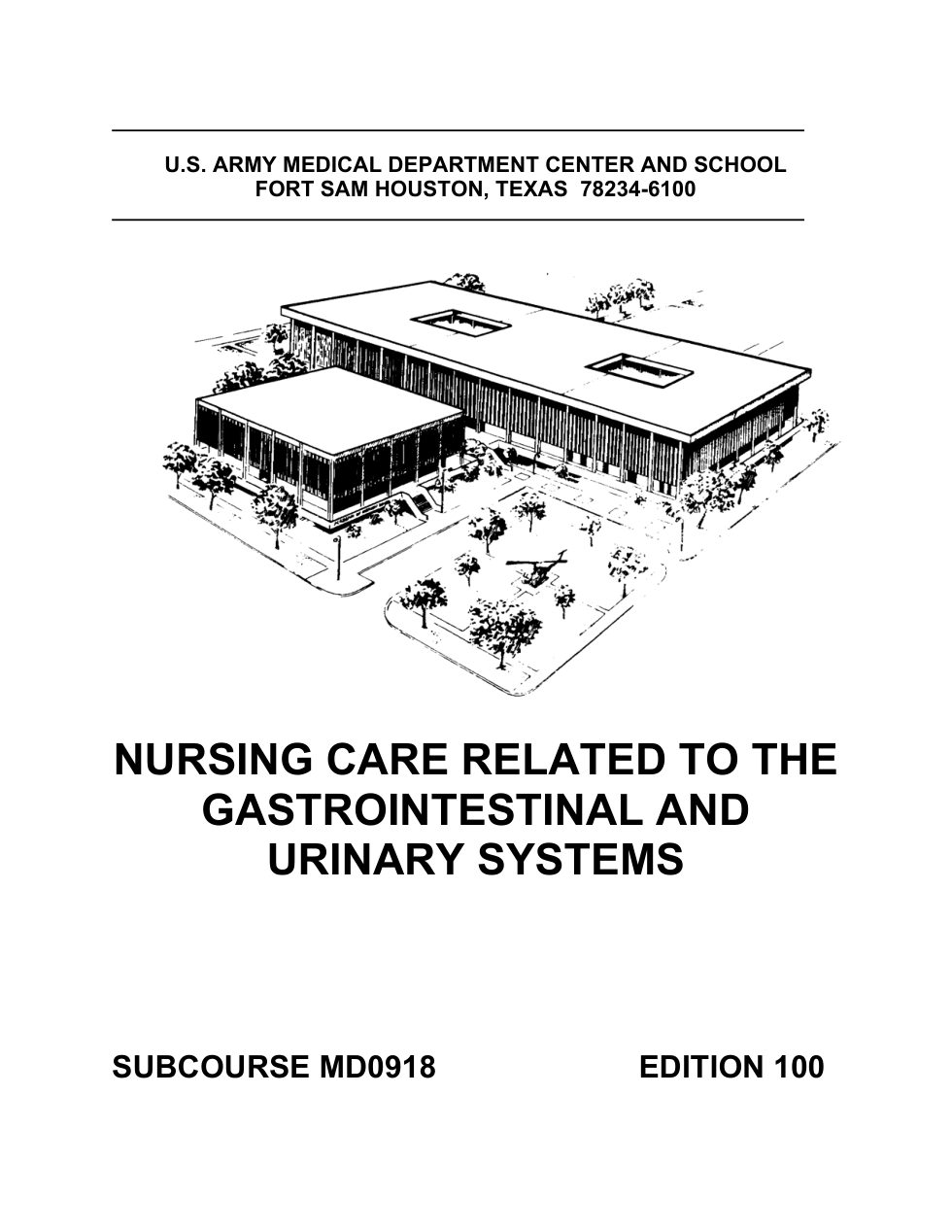 ARMY Nursing - Gastrointestinal Related,Urinary Sys. 137p. cover