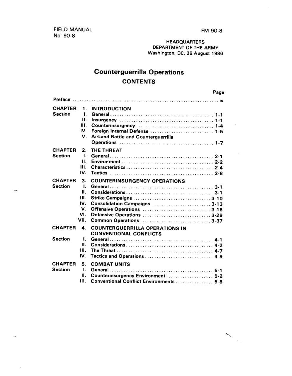 US Army Field Manual - Counterguerilla Operations cover