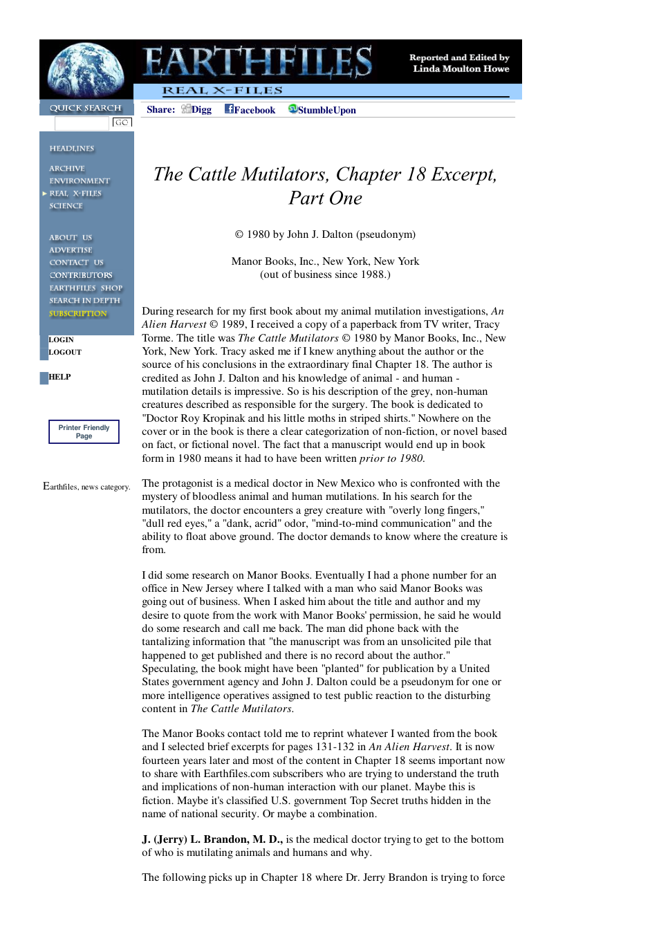 05 18 2003 The Cattle Mutilators, Chapter 18 Excerpt, Part One cover