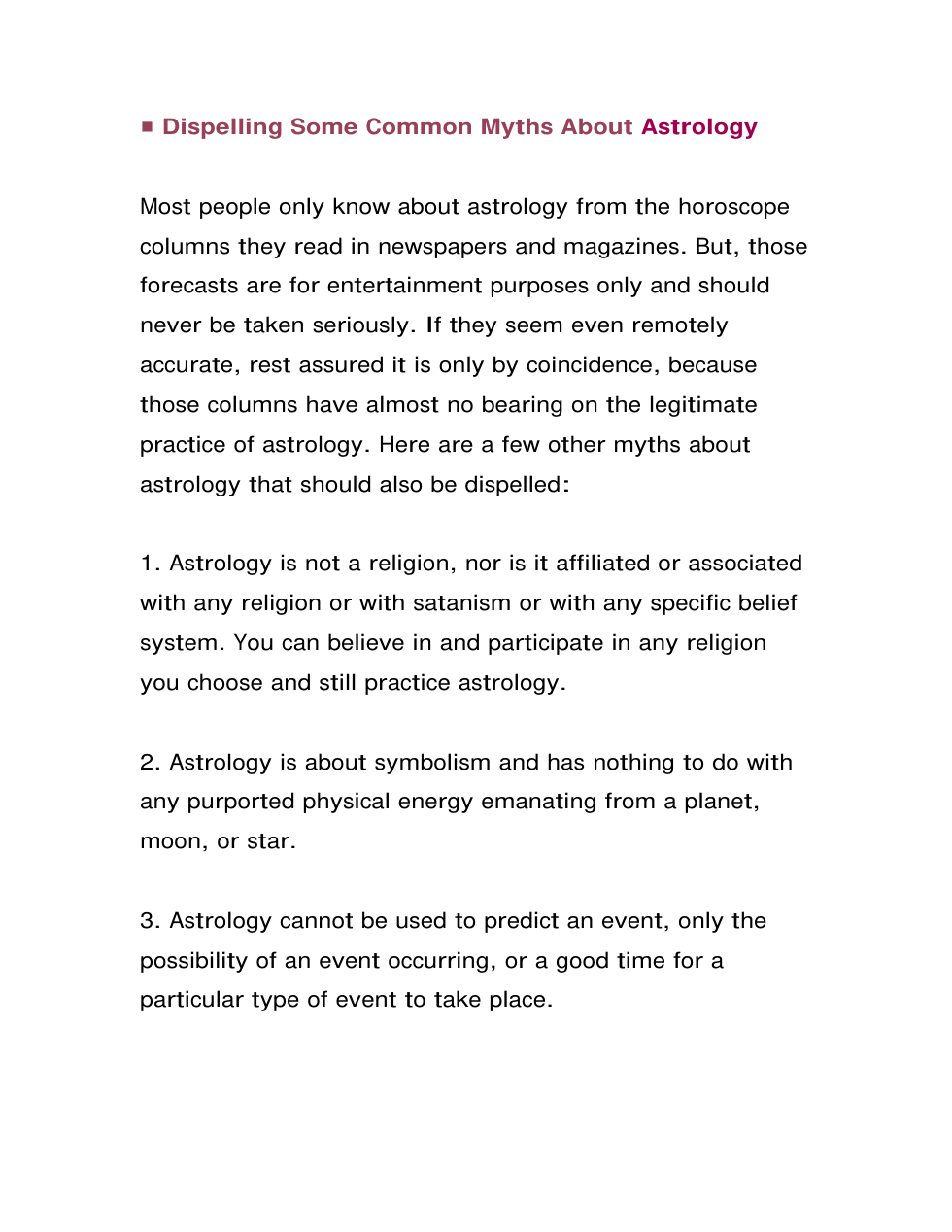 Dispelling Some Common Myths About Astrology cover