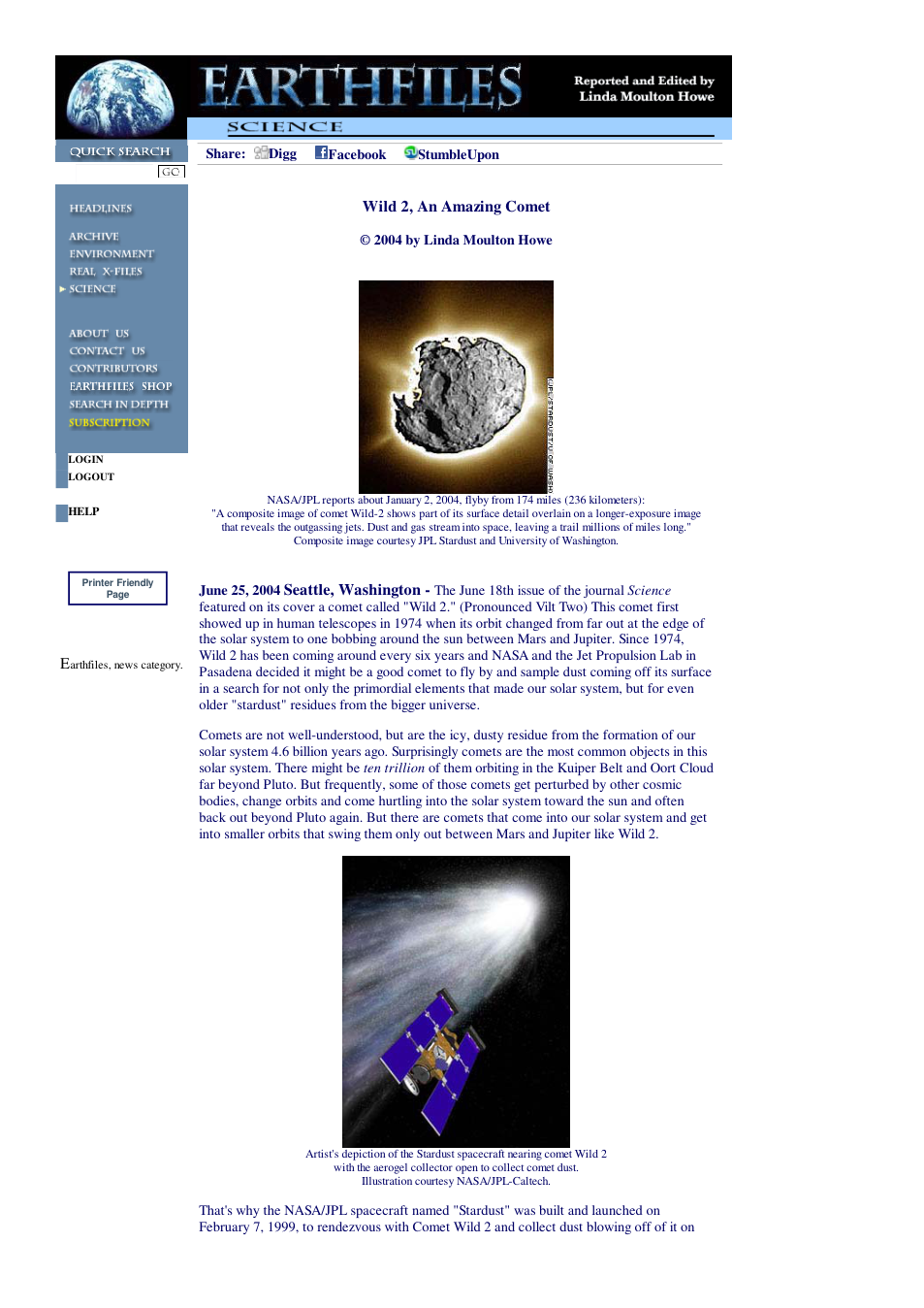 06 25 2004 Wild 2, An Amazing Comet cover