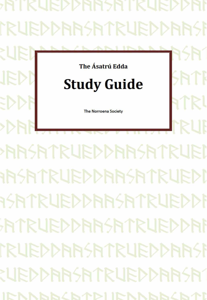 The Ásatrú Edda - Study Guide cover