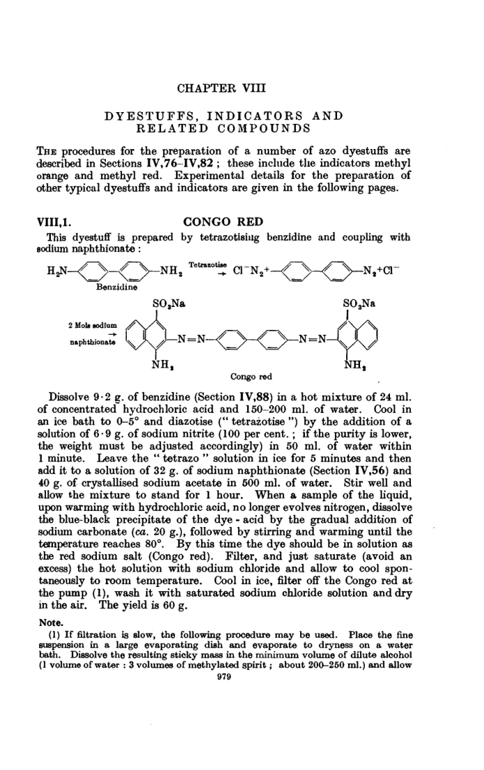 Chapter VIII Dyestuffs, Indicators, and Related Compounds cover