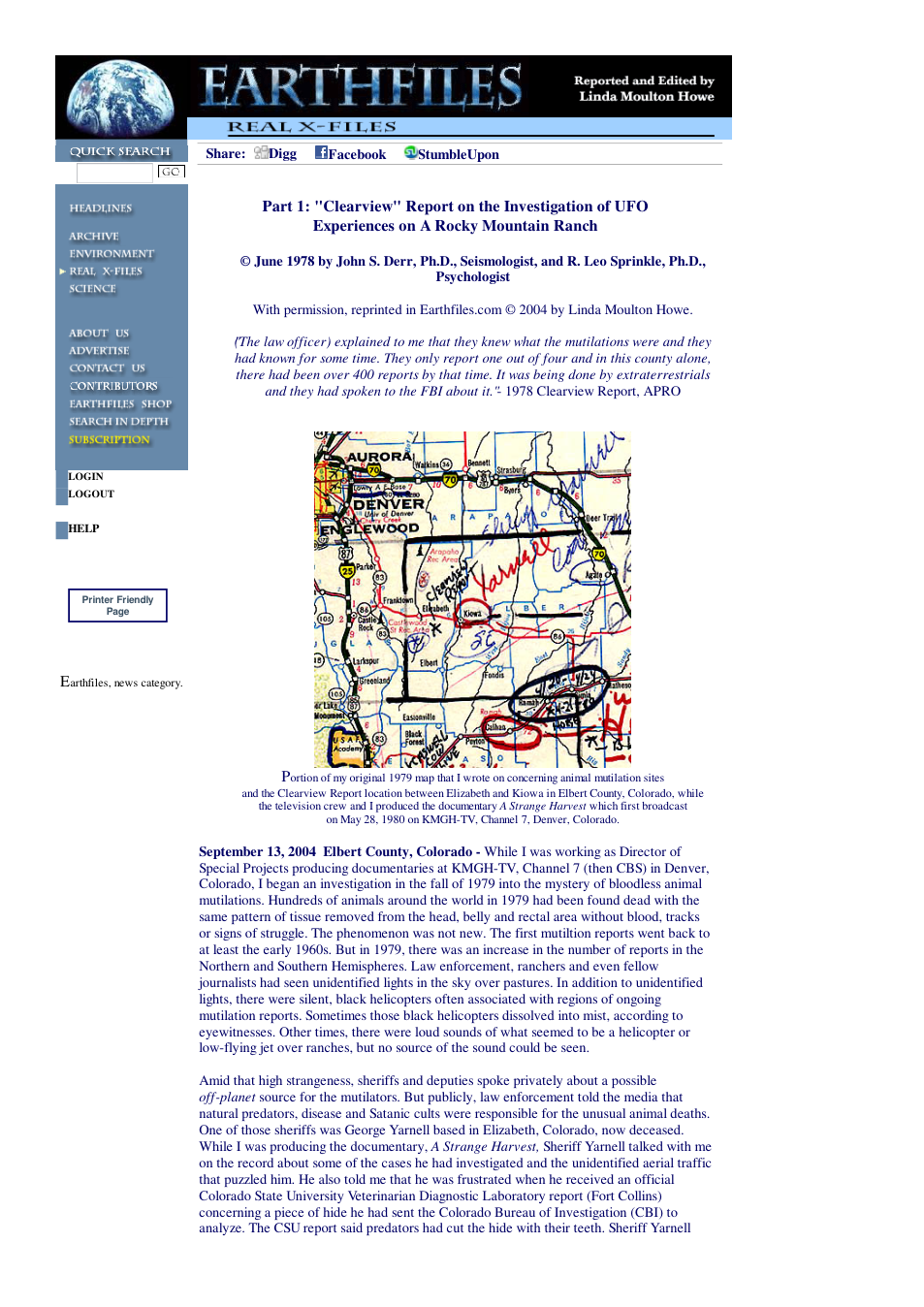 09 13 2004 Part 1 Clearview Report on the Investigation of UFO Experiences on A Rocky Mountain Ranch cover