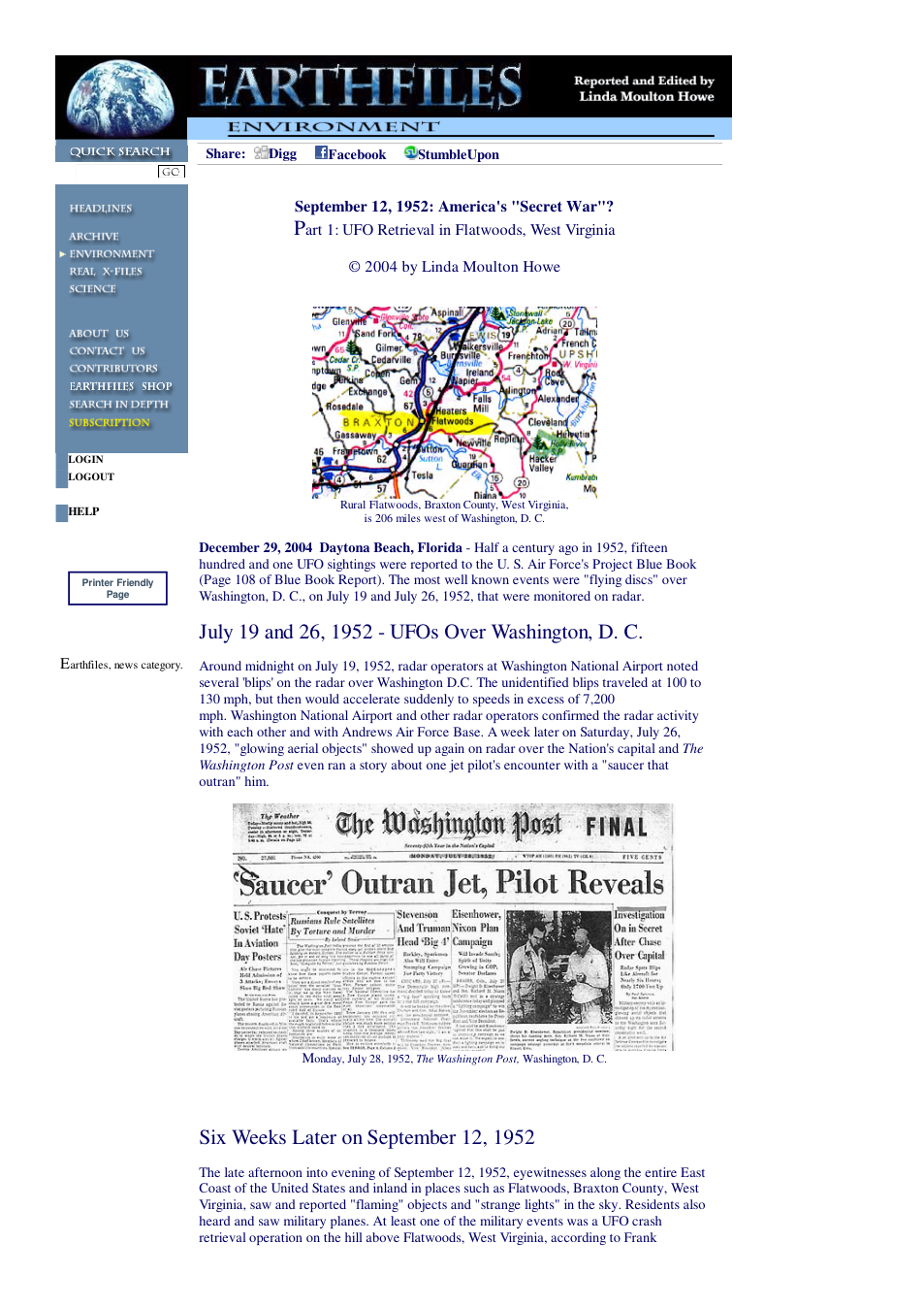 12 30 2004 September 12, 1952 America's Secret War Part 1 UFO Retrieval in Flatwoods, West Virginia cover