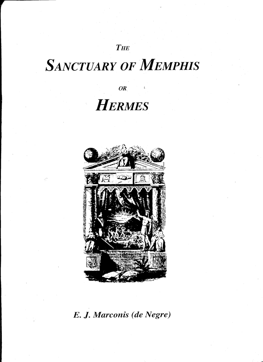 The Sanctuary Of Memphis Or Hermes - E J Marconis cover