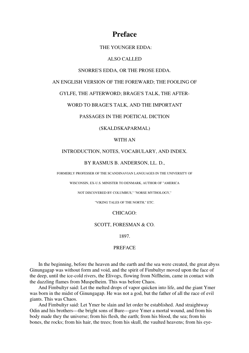 Rasmus B. Anderson (transl.) - The Younger Edda Also Called Snorre Edda Or The Prose Edda cover