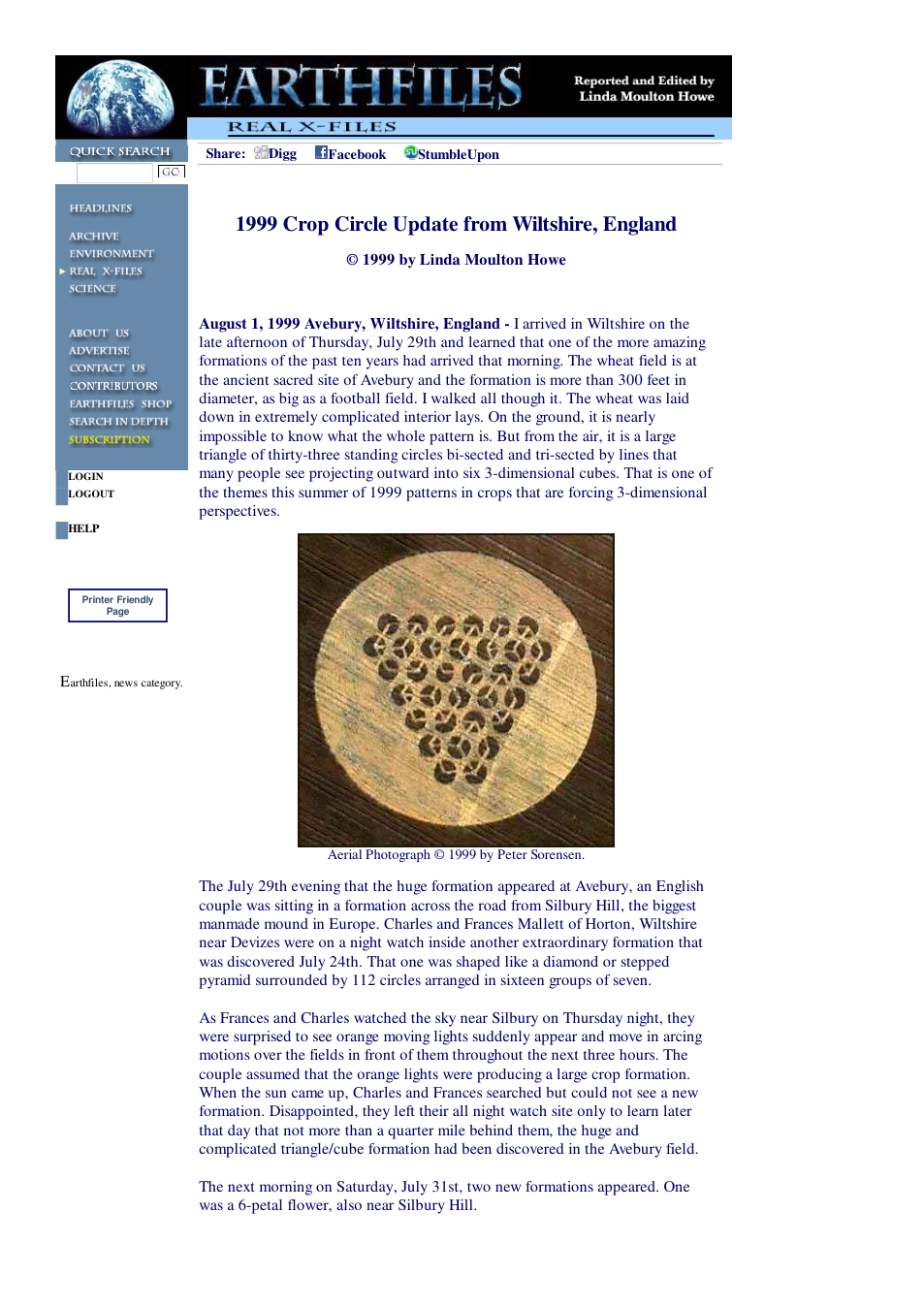 08 01 1999 1999 Crop Circle Update from Wiltshire, England cover